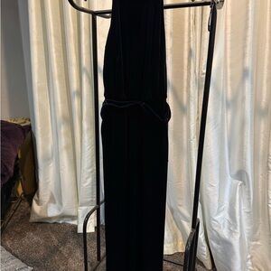Vince Camuto Velvet Navy Halter Jump suit.